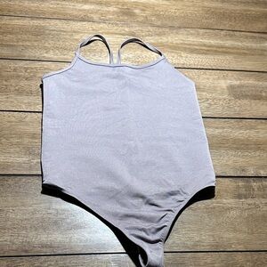 Gray One-Piece Bodysuit